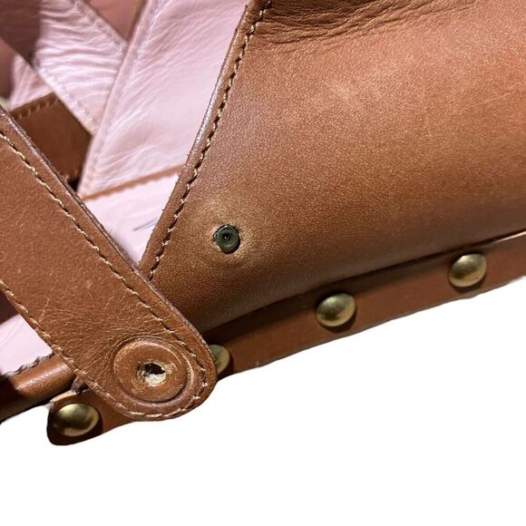 J CREW Women’s Size 7 Brown Convertible Leather Clogs in Rich Oak *Need Repair*‎ - Picture 3 of 9